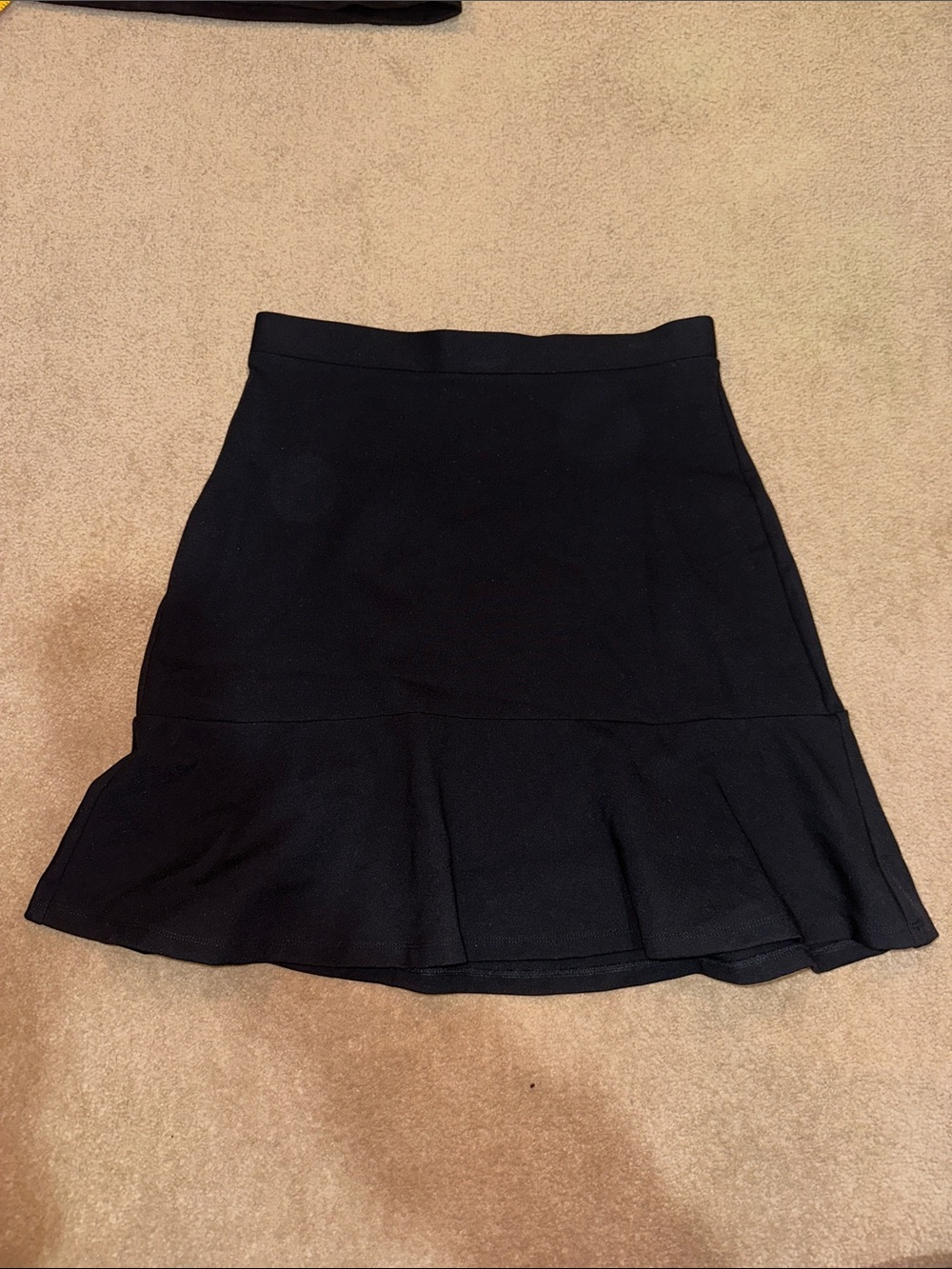 Loft Black Ruffle Hem Women's Skirt